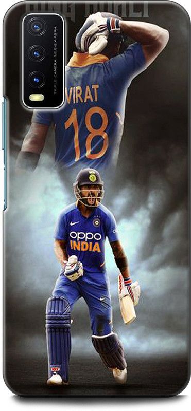 Dronk Back Cover for Vivo Y20i, V2027 VIRAT KOHLI, RCB, JERSEY, IPL, ROYAL CHALLENGERS BANGLORE  (Multicolor, Dual Protection, Pack of: 1)