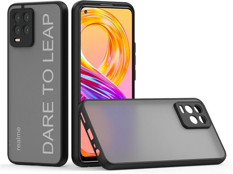 Zinger Back Cover for Realme Narzo 30 (5G), CAMERA PROTECTION CASE, SMOKE CASE  (Black, Hard Case, Pack of: 1)