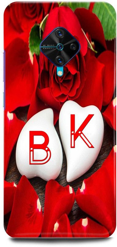 JUGGA Back Cover for Vivo S1 Pro, 1920, B LOVES K NAME,B NAME, K LETTER, ALPHABET,B LOVE K NAME  (Red, Hard Case, Pack of: 1)