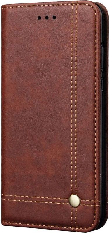 Pirum Book Cover for Samsung Galaxy A8+ / Galaxy A8 Plus  (Brown, Magnetic Case, Pack of: 1)