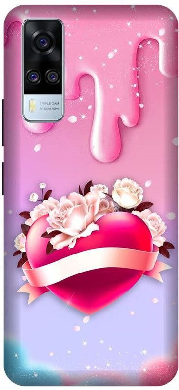 URCHIN Back Cover for Vivo Y51A Heart, Love, Cute, Glitters, Love you  (Multicolor, Shock Proof, Pack of: 1)