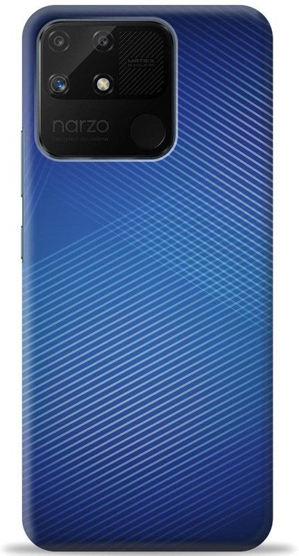 Loffar Back Cover for Realme Narzo 50A  (Blue, Shock Proof, Pack of: 1)
