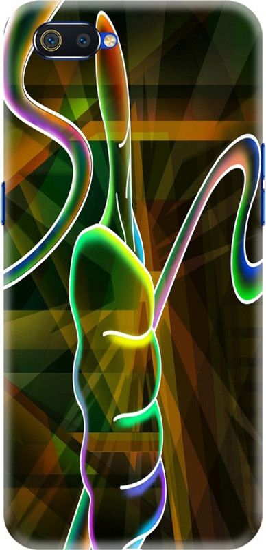 PNBEE Back Cover for Realme C2, RMX1941, RMX1945- Thumb Print Mobile Case Cover  (Multicolor, Hard Case, Pack of: 1)