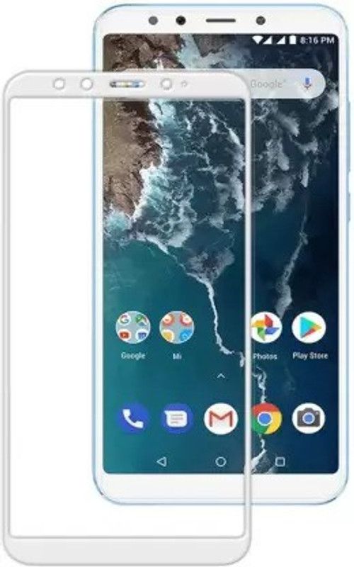 VISHZONE Edge To Edge Tempered Glass for Mi A2  (Pack of 1)