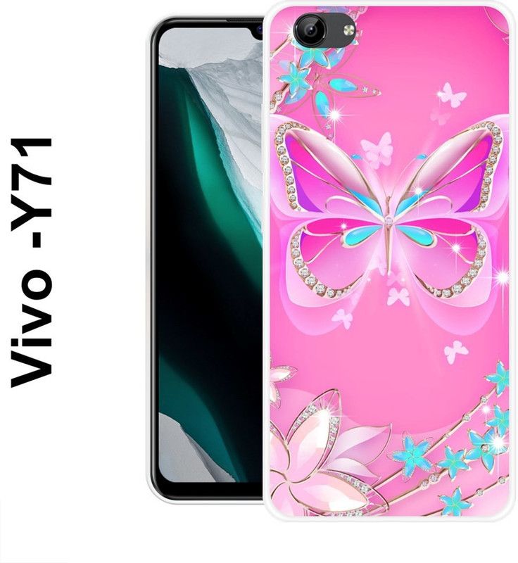 INDIALAND Back Cover for Vivo Y71, Vivo Y71i  (Pink, Silicon)