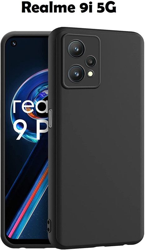 Casehub Back Cover for realme 9i 5g  (Black, Camera Bump Protector, Silicon, Pack of: 1)