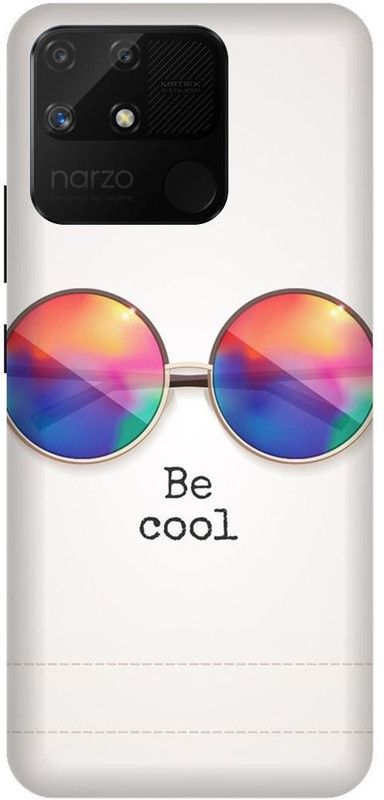 UMPRINT Back Cover for Realme Narzo 50A,RMX3430 Cool, Cute Glasses Printed Back Cover  (Multicolor, Shock Proof, Pack of: 1)
