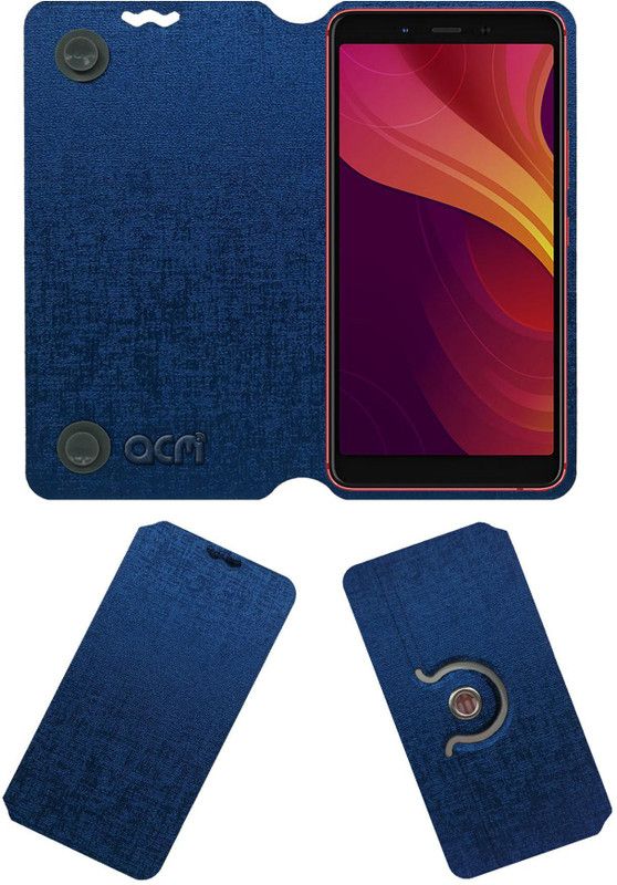 ACM Flip Cover for Infinix Note 5 Stylus  (Blue, Cases with Holder, Pack of: 1)