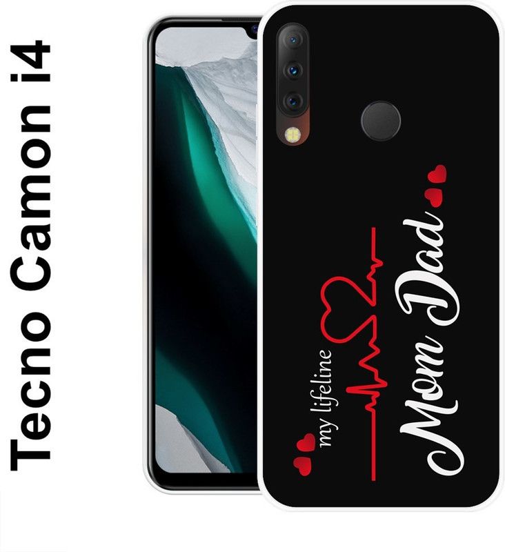 SUPER CASE Back Cover for Tecno Camon I4  (Black, White, Silicon)