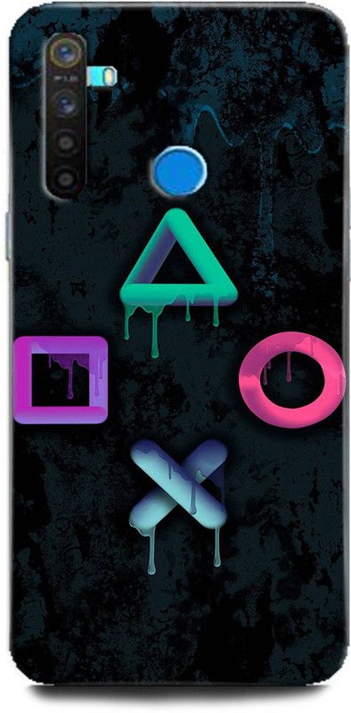Afterglow Back Cover for Realme 5 GAME CONSOL, GAME, PLAYER, GAME, BUTTONS, NEON, COLOURFULL  (Multicolor, Shock Proof, Pack of: 1)