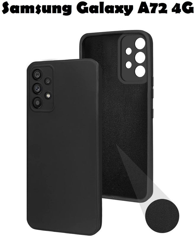 Casehub Back Cover for Samsung Galaxy A72, SAMSUNG Galaxy A72  (Black, Camera Bump Protector, Silicon, Pack of: 1)