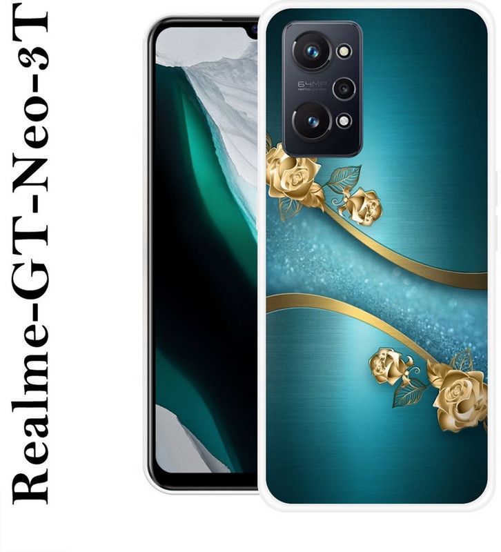 SUPERCASE Back Cover for Realme GT Neo 3T  (Green, Gold, Grip Case, Silicon)