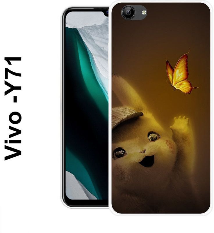 INDIALAND Back Cover for Vivo Y71, Vivo Y71i  (Yellow, Grip Case, Silicon)