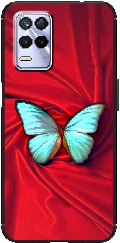 CaseRepublic Back Cover for Realme 8s 5G  (Black, Grip Case)