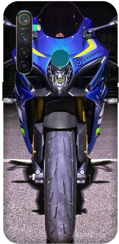 SSMORYA Back Cover for Realme 5 pro (Racing Bike) Printed Back Cover  (Multicolor, Waterproof, Pack of: 1)