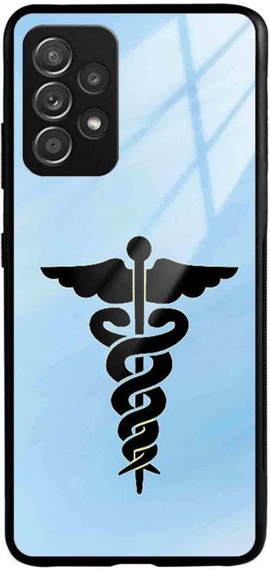 NDCOM Back Cover for Samsung Galaxy A52s 5G Medical Logo Printed Glass Case  (Multicolor, Grip Case, Pack of: 1)