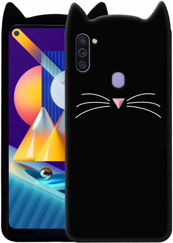 Meephone Back Cover for Samsung Galay M11  (Black, Flexible, Silicon, Pack of: 1)