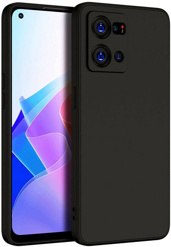 Mascot Max Back Cover for Oppo F21 PRO (4G)  (Black, Grip Case, Silicon, Pack of: 1)