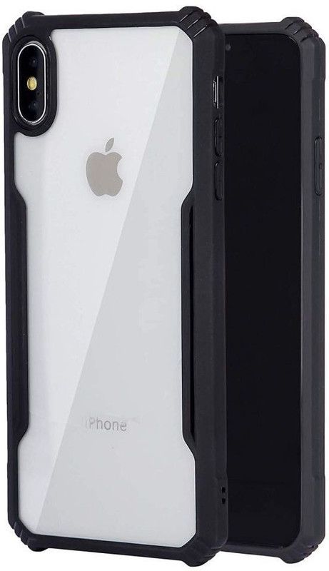 Easy Glow Back Cover for Apple iPhone XS Max  (Black, Dual Protection)