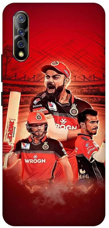 THE NARAYANA COLLECTIONS Back Cover for VIVO S1-V1907-AB,DE,VILLIERS,VIRAT,KOHLI,RCB  (Multicolor, Hard Case, Pack of: 1)