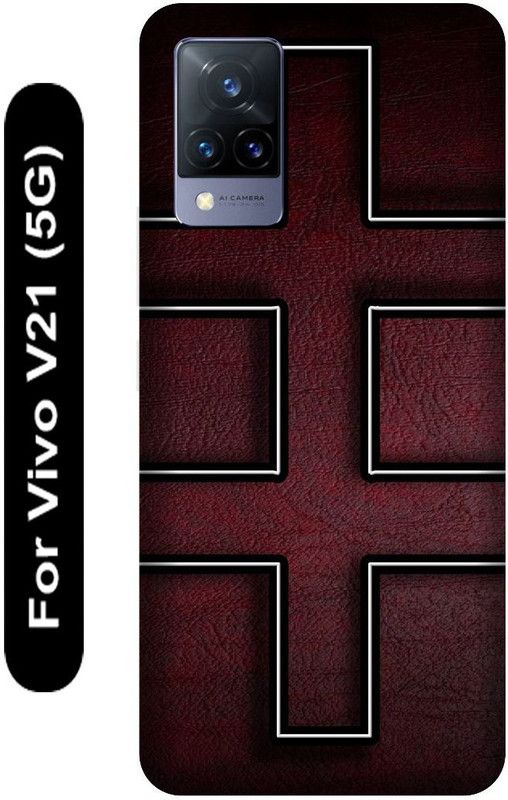 SSMORYA Back Cover for Vivo V21 5G  (Maroon, White, Hard Case, Pack of: 1)