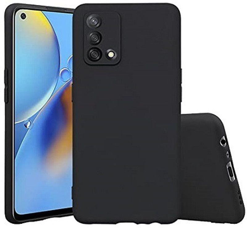 CaseWEB Back Cover for OPPO F19  (Black, Matte Finish, Silicon, Pack of: 1)