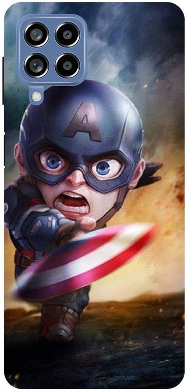 THE NARAYANA COLLECTIONS Back Cover for SAMSUNG GALAXY M53-CAPTAIN,AMERICA,SUIT,SHIELD,AVENGERS  (Multicolor, Hard Case, Pack of: 1)