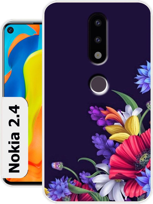 Discount Master Back Cover for Nokia 2.4  (Multicolor, Dual Protection, Silicon, Pack of: 1)
