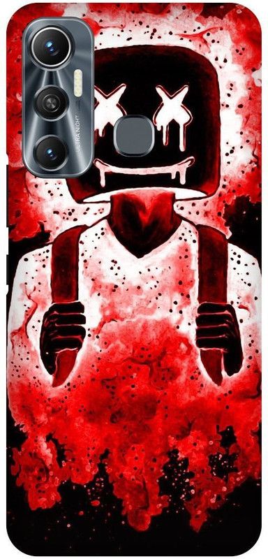 FIKORA Back Cover for Infinix Hot 11, X662, MARSHMELLO, DJ, EDM, MUSIC, LOVE  (Red, Hard Case, Pack of: 1)