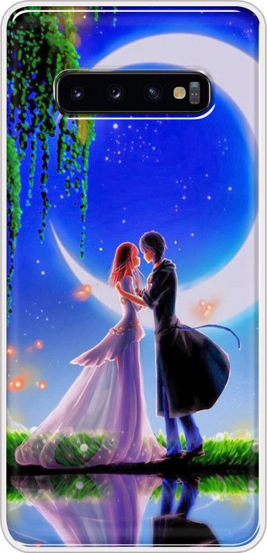 Hansviprint Back Cover for Samsung Galaxy S10 Plus  (Blue, Grip Case, Silicon, Pack of: 1)