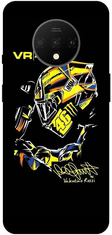 Afterglow Back Cover for One Plus 7T VALENTINO ROSSI, VR46, VR46 HELMET, AGV, BIKE RIDER, MOTOGP  (Multicolor, Shock Proof, Pack of: 1)