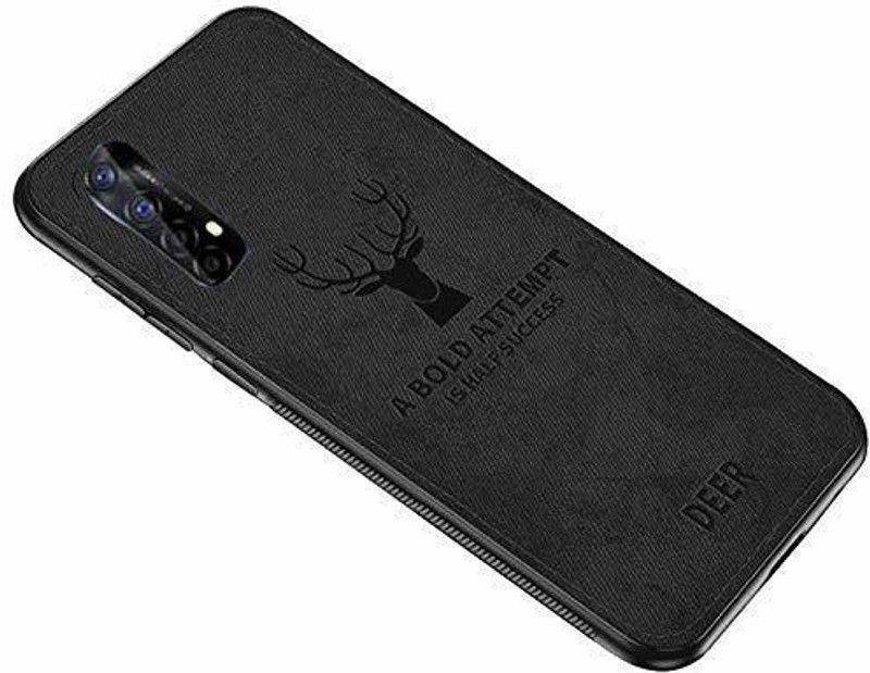 Europe Mart Book Cover for Oppo Reno 3 Pro | Hybrid Fabric Case | Flexible & Shockproof |Deer Series  (Black, Grip Case, Pack of: 1)
