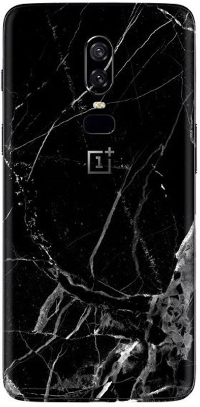 Orgic India OnePlus 6 Mobile Skin  (Black Marble)