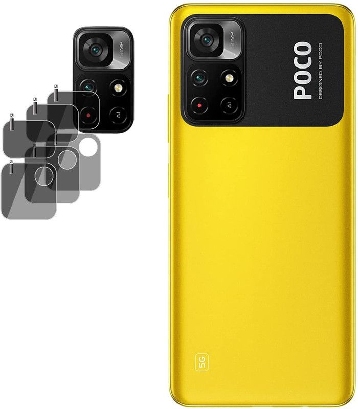 XAZE Back Camera Lens Glass Protector for POCO M4 Pro 5G  (Pack of: 3)