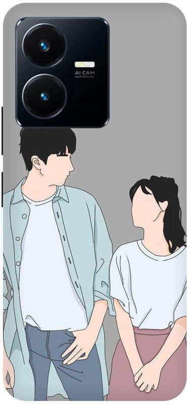 URCHIN Back Cover for Vivo Y22S Couple, Love, Cute, Kdrama, GirlsCover467  (Multicolor, Shock Proof, Pack of: 1)
