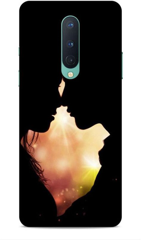 Keviv Back Cover for OnePlus 8  (Black, Yellow, 3D Case, Pack of: 1)