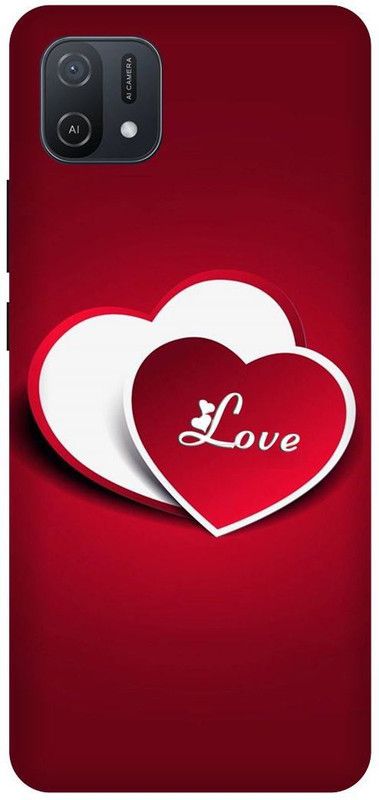 play fast Back Cover for OPPO A16k, CPH2349, LOVE, HEART, COUPLE, BOY, GIRL  (Red, Hard Case, Pack of: 1)