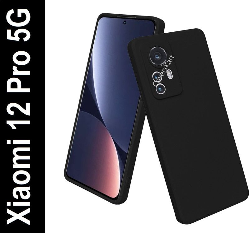 Coverskart Back Cover for Xiaomi 12 Pro 5G, Silicon Case  (Black, Dual Protection, Silicon, Pack of: 1)