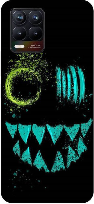 URCHIN Back Cover for Realme 8 ghost, neon, cool, logo, game, trap, trand  (Multicolor, Shock Proof, Pack of: 1)