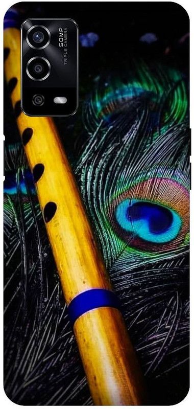 UMPRINT Back Cover for Oppo A55/CPH2325, Lord Krishana Bansoori Printed Back Cover  (Multicolor, Hard Case, Pack of: 1)