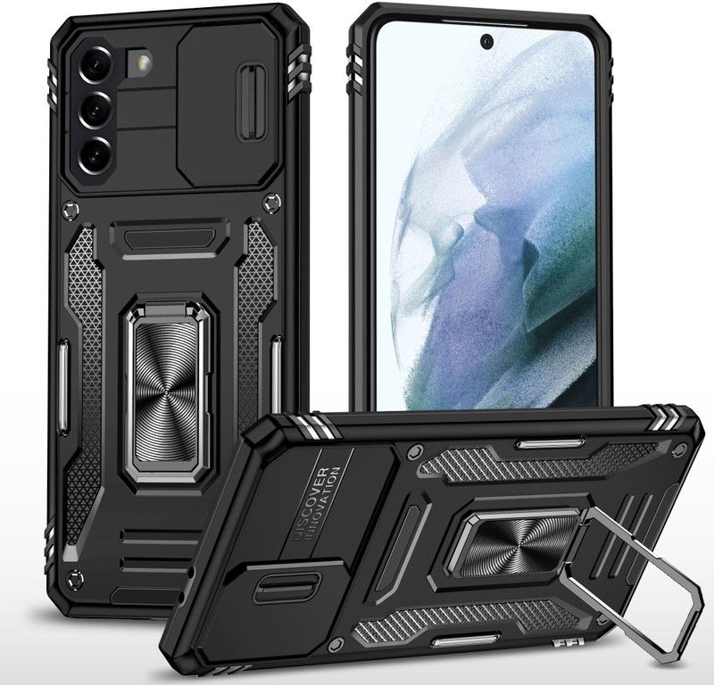 Cubix Back Cover for Samsung Galaxy S21+ / Galaxy S21 PLUS  (Black, Dual Protection, Pack of: 1)