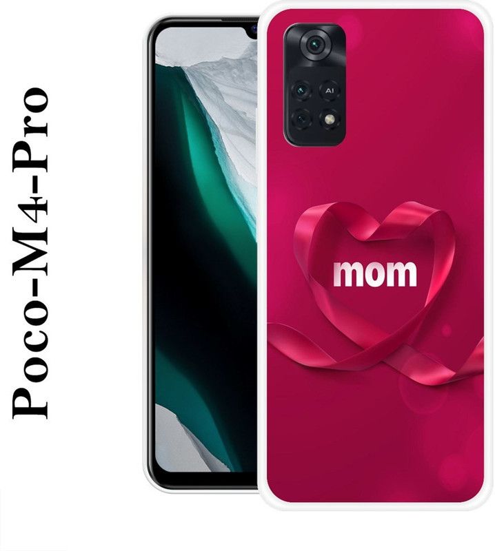 JATLAND Back Cover for Poco M4 Pro  (Pink, White, Silicon)