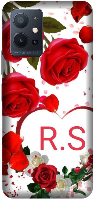 VS PRINT LINK Back Cover for VIVO T1 (5G) , V2141 ,RS, R LOVES S, RS NAME, RS Love Printed  (White, Hard Case, Pack of: 1)