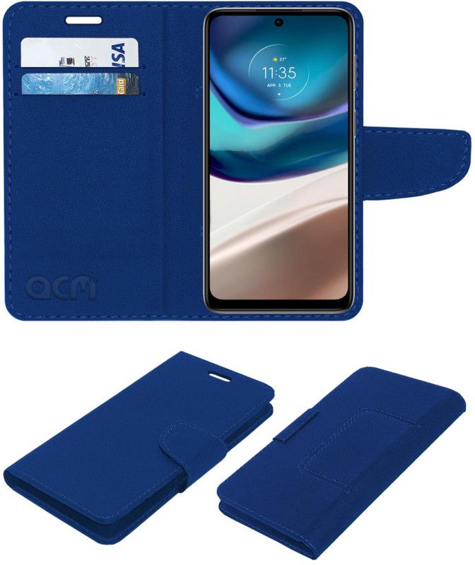 ACM Flip Cover for Moto G42  (Blue, Cases with Holder, Pack of: 1)