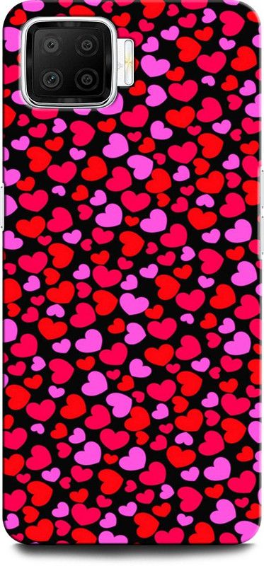 INTELLIZE Back Cover for OPPO F17 RED HEART, LOVE, SWEET HEART, FUNNY, ROMANTIC  (Multicolor, Hard Case, Pack of: 1)