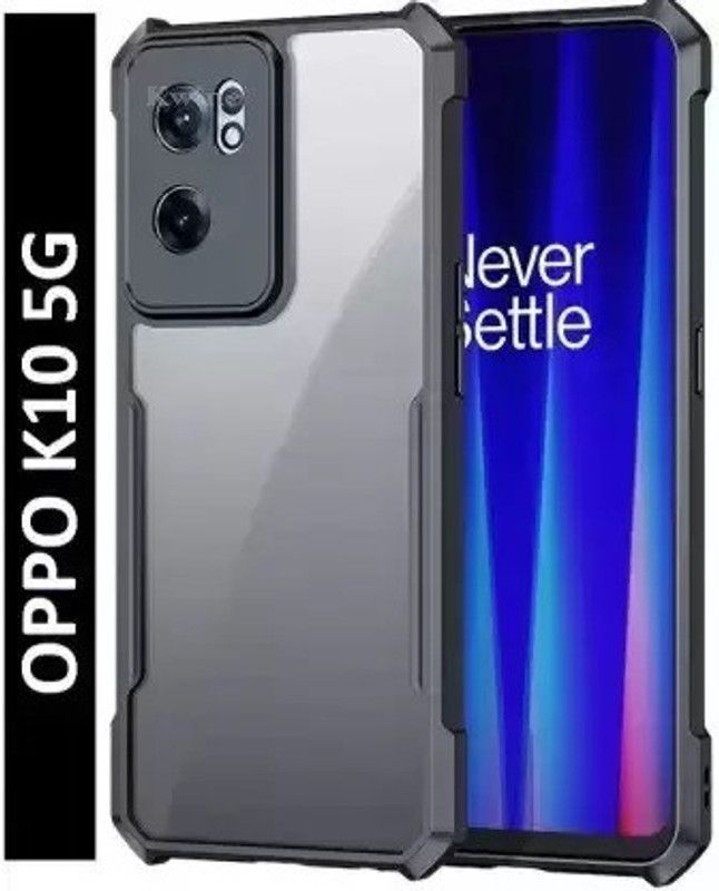 NIKICOVER Front & Back Case for Oppo K10 5G, OPPO A57 5G, Realme Narzo 50 5G  (Transparent, Black, Shock Proof, Pack of: 1)