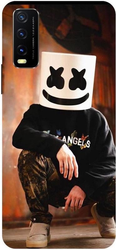 URCHIN Back Cover for Vivo Y20iMarshmello, Marshmello dj, Edm, Marshmallow, Marshmello singer  (Multicolor, Shock Proof)