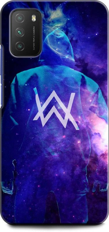 INDICRAFT Back Cover for POCO M3 ALAN WALKER, FADED, MUSIC, GALAXY, EDM  (Multicolor, Dual Protection, Pack of: 1)