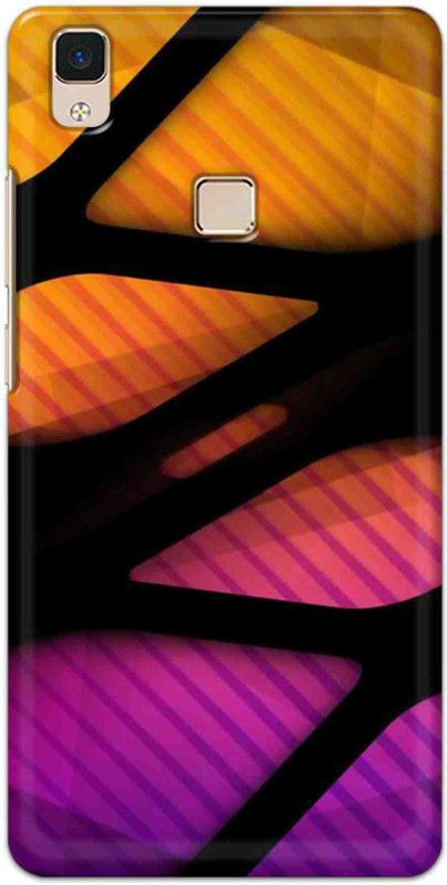 NDCOM Back Cover for Vivo V3 Max Yellow Orange Printed  (Multicolor, Hard Case, Pack of: 1)