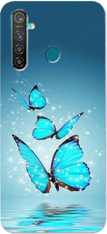 METOO Back Cover for Realme 5i, Butterfly Design Back Cover Print : 81  (Multicolor, Dual Protection, Silicon, Pack of: 1)